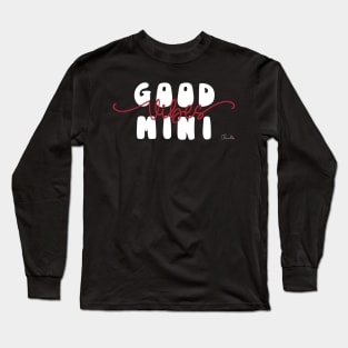 Sticker Quote Saying Good Vibes Mini (Mama) Matching Print Long Sleeve T-Shirt